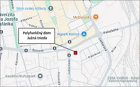 Polyfunkčný dom Južná trieda Košice - Lokalita